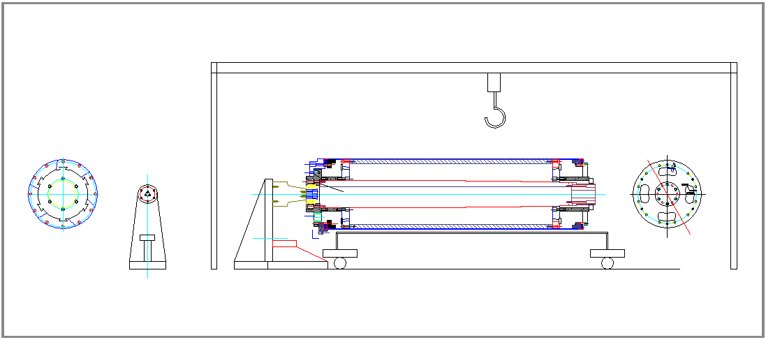 cylinder rolling and welding fixture CAD drawing design image cylinder rolling and welding fixture CAD drawing design image