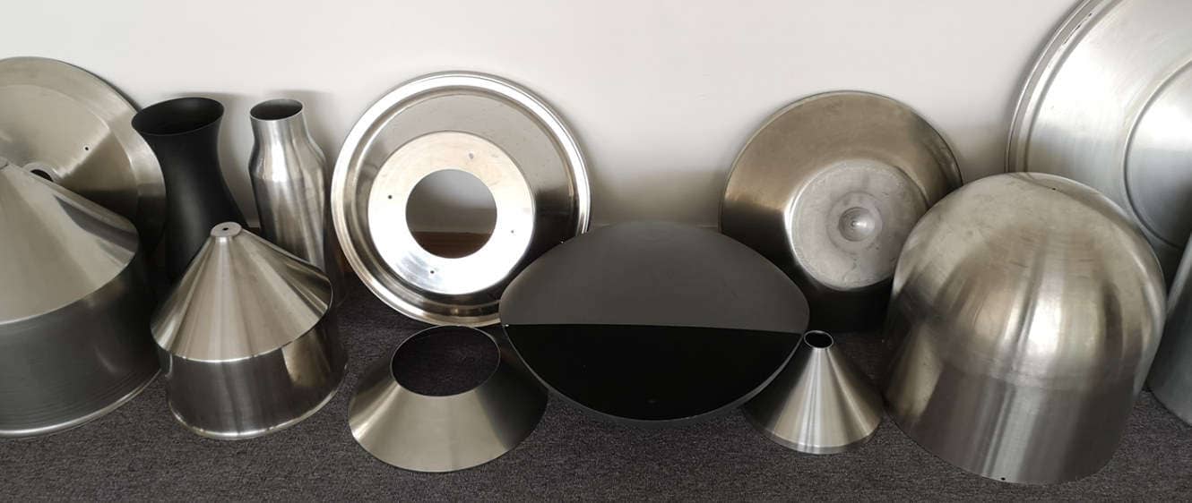 Dinnovation metal spinning products in exhibition room Dinnovation metal spinning products in exhibition room