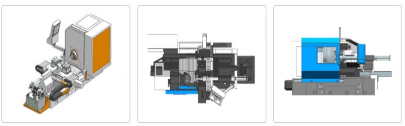 different types of CNC spinning machine UG design image different types of CNC spinning machine UG design image